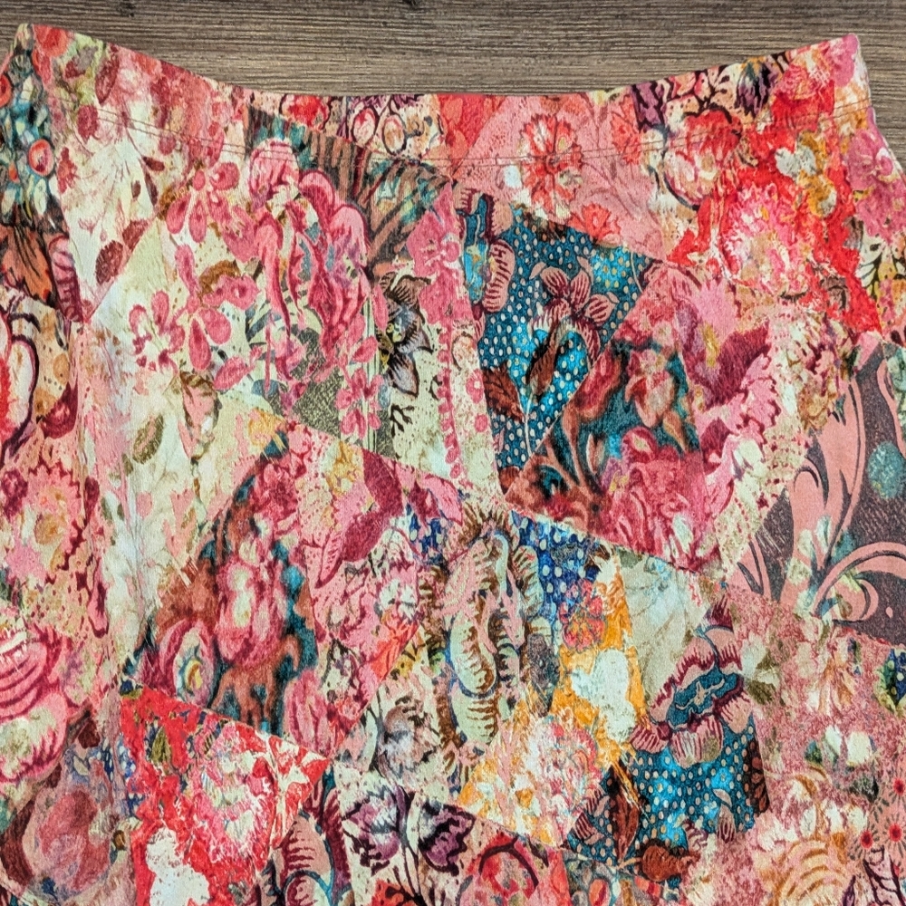 Peruvian Connection Colorful Patchwork Print Maxi… - image 2